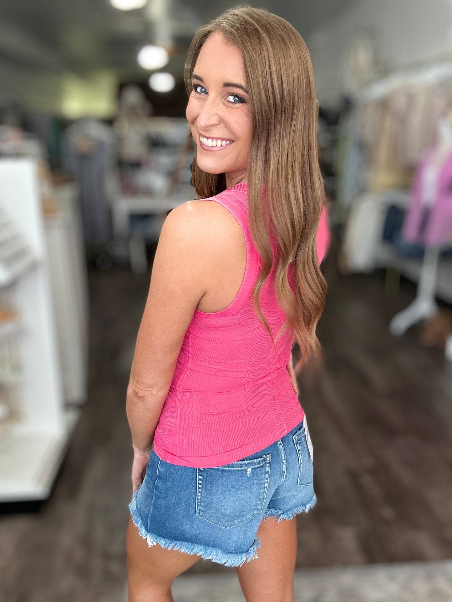 Better Than Basic Ribbed Tank (Pink) - LAST ONE!