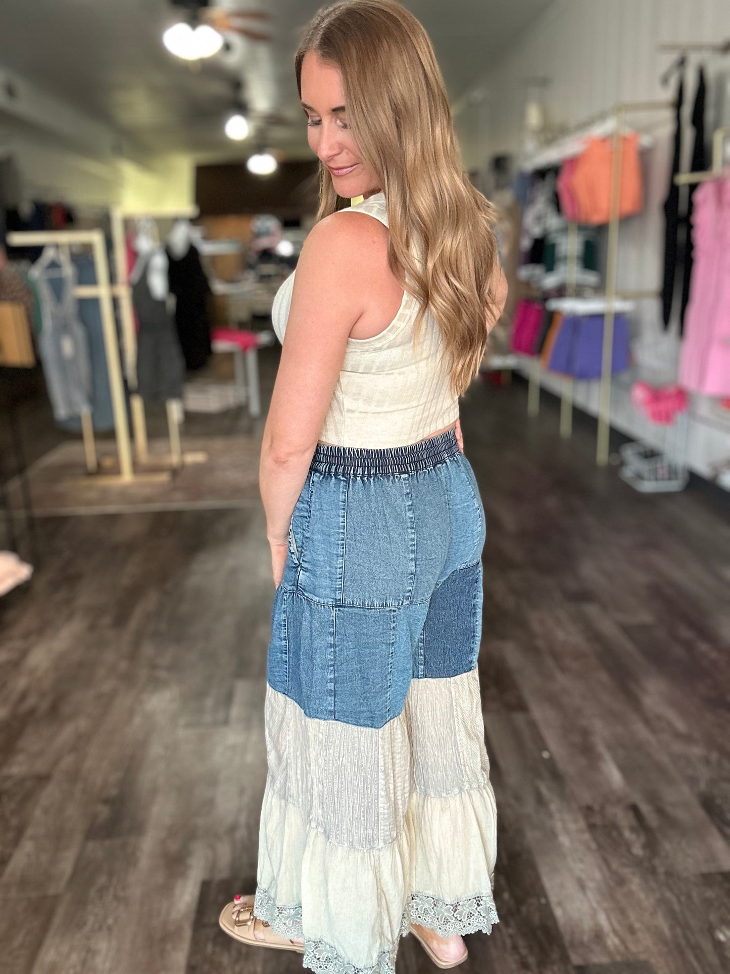 Catch Me Downtown Whimsy Denim Pants