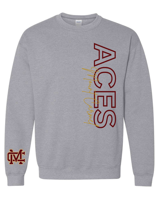 Preorder Aces Statement Long Sleeve/Crewneck (Grey)
