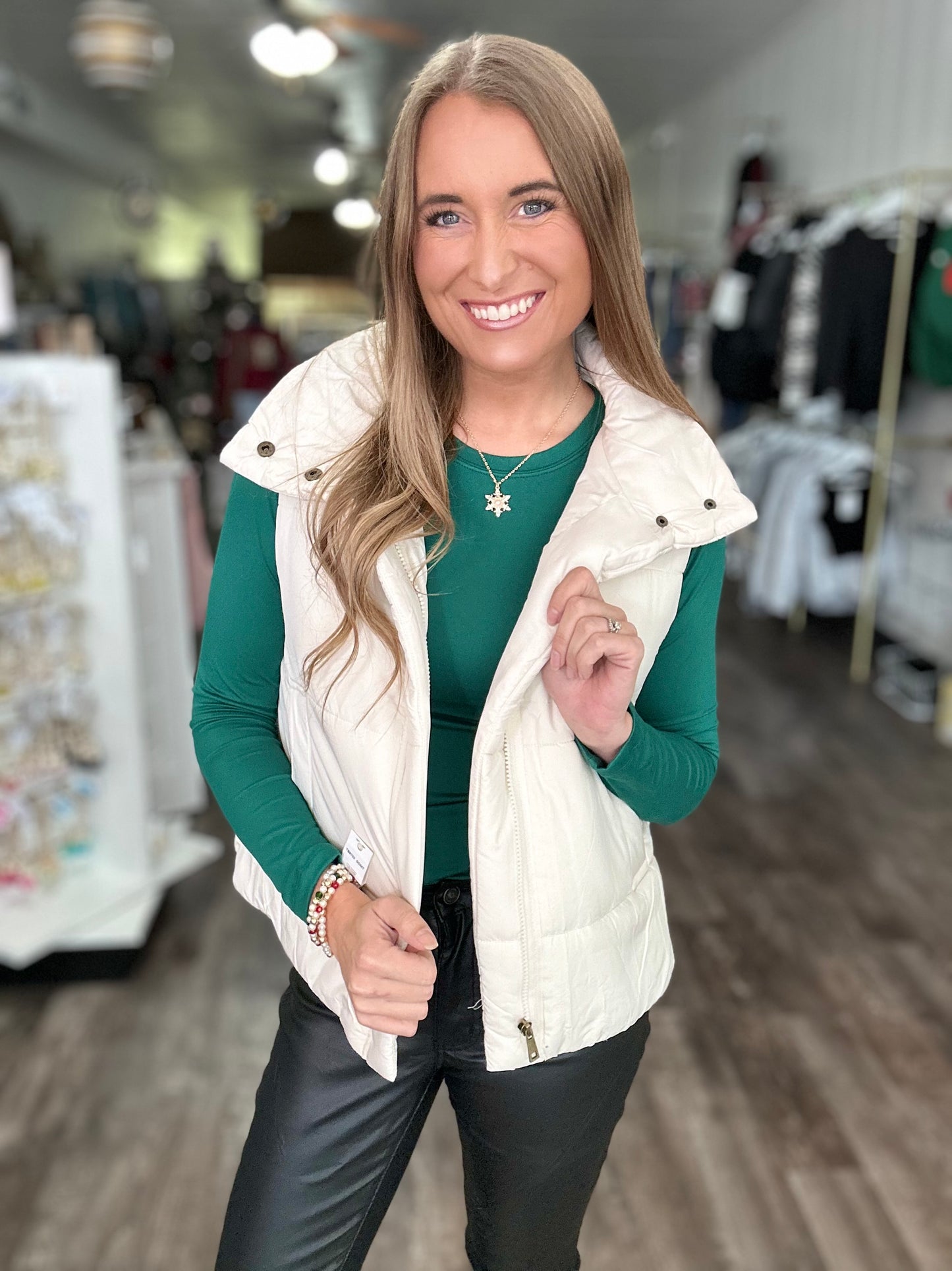 Day Trip Puffer Vest - Cream