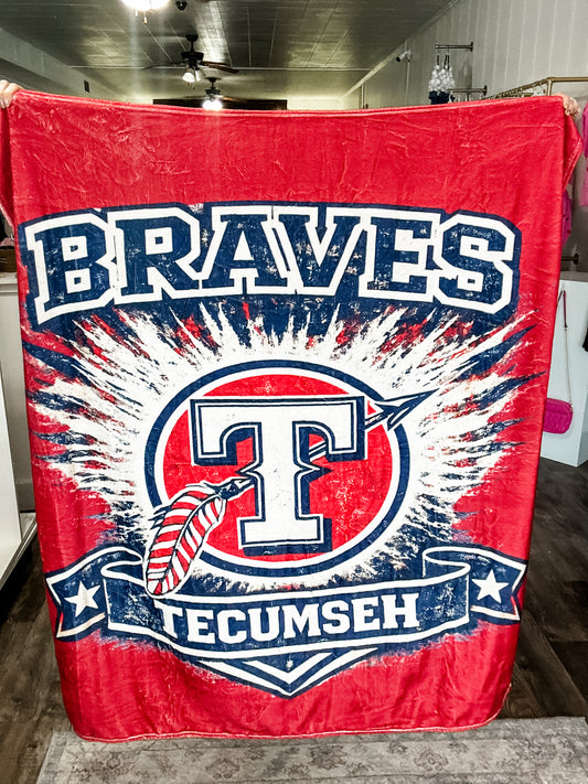 Vintage Braves Design 50x60 Fleece Blanket