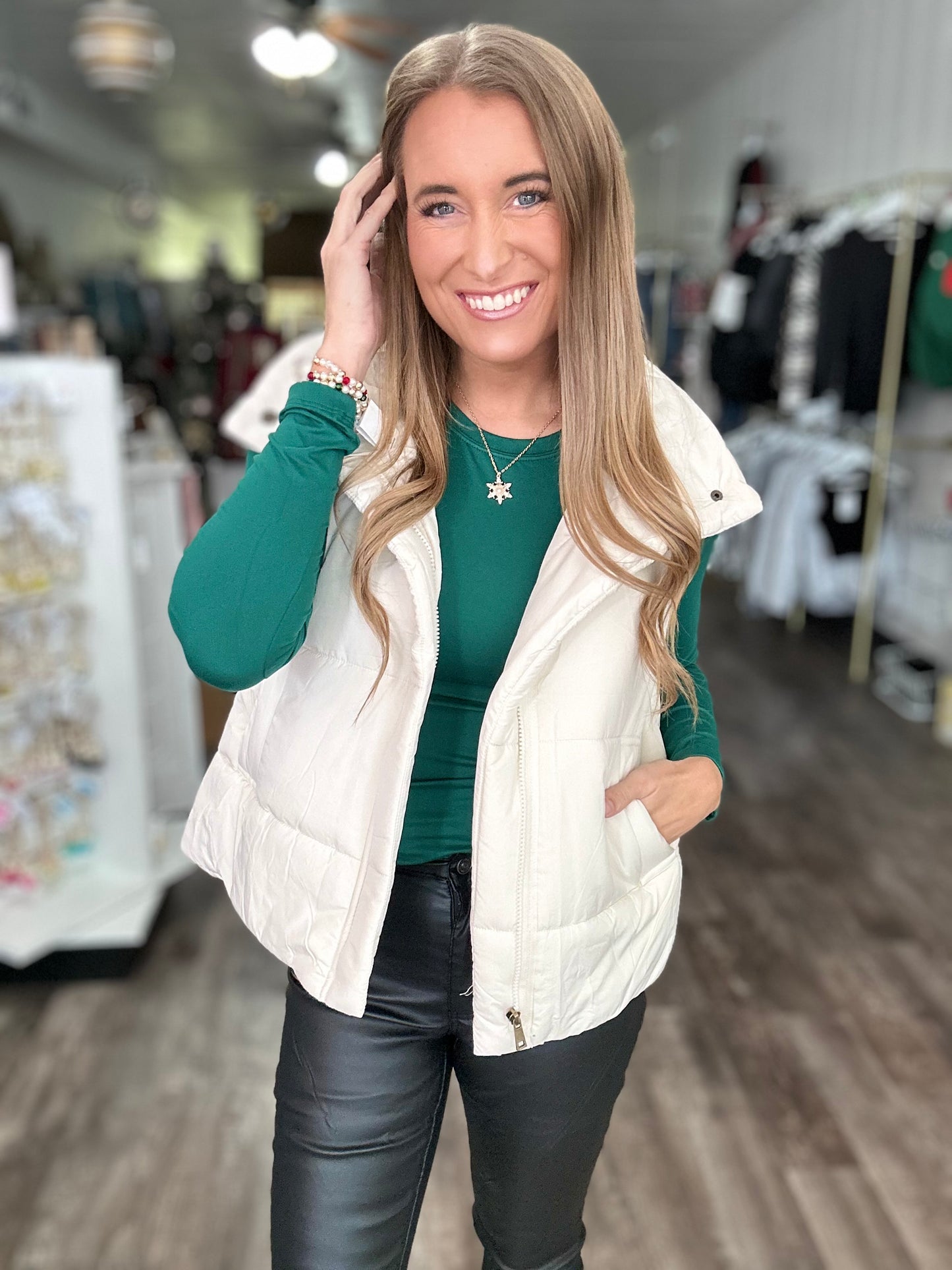 Day Trip Puffer Vest - Cream