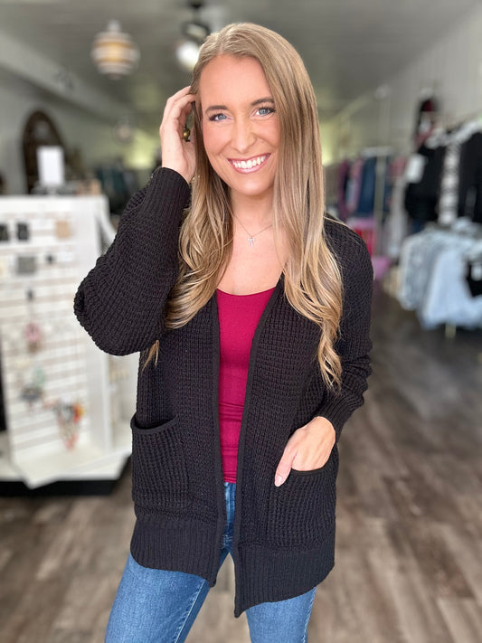 Cozy In Style Cardigan - Black
