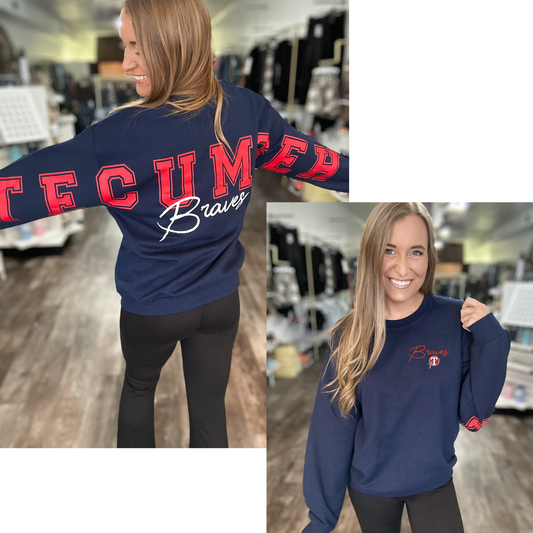 Preorder Custom Arm to Arm Crewneck - Tecumseh Braves