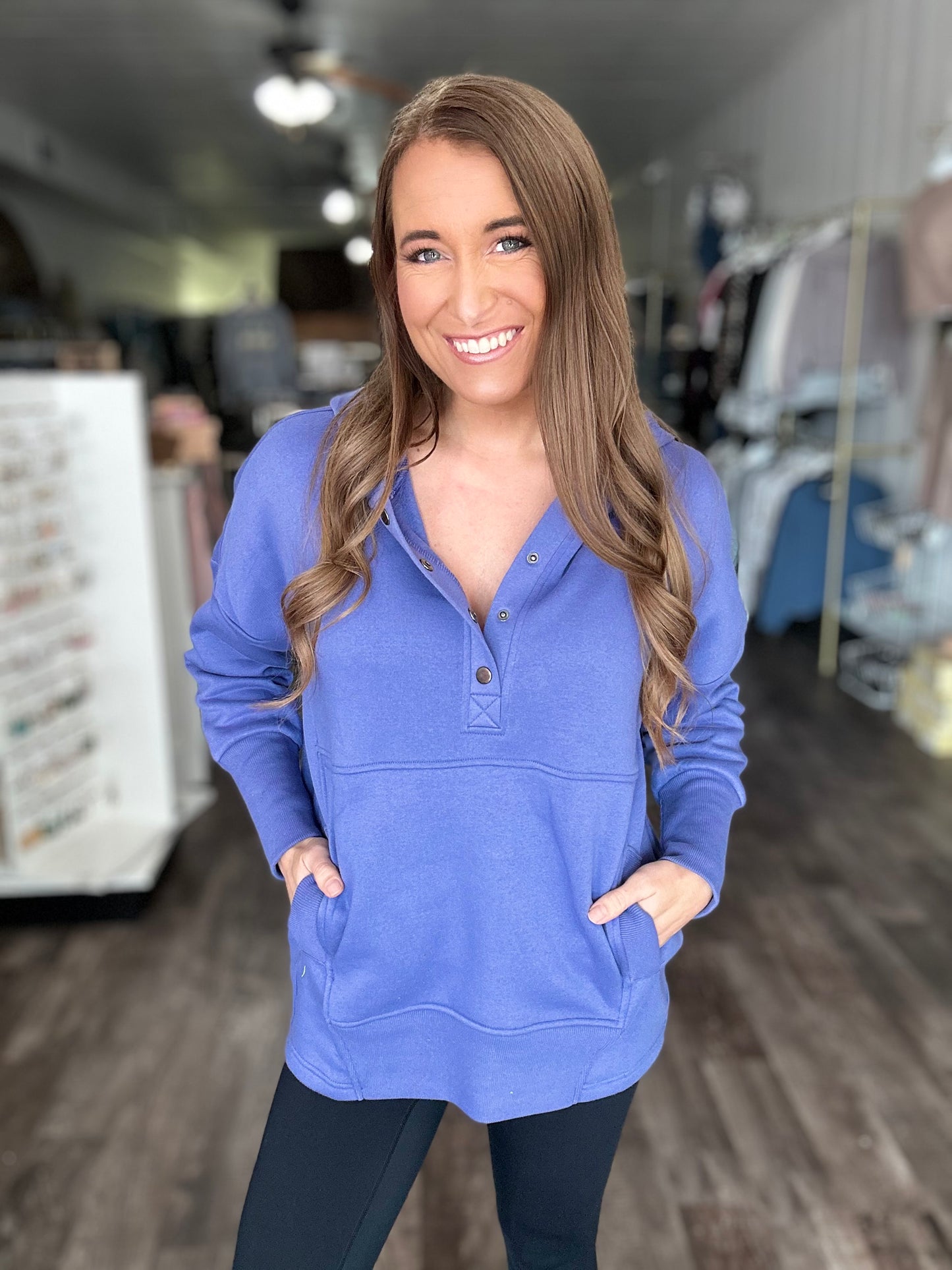 Sweet & Cozy Hooded Pullover (Periwinkle)