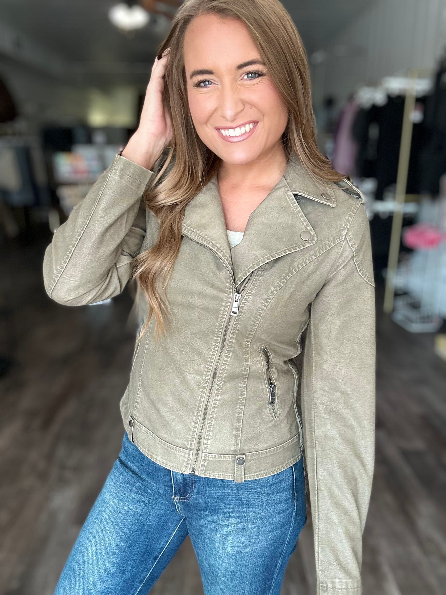 Here For A Good Time Pleather Jacket