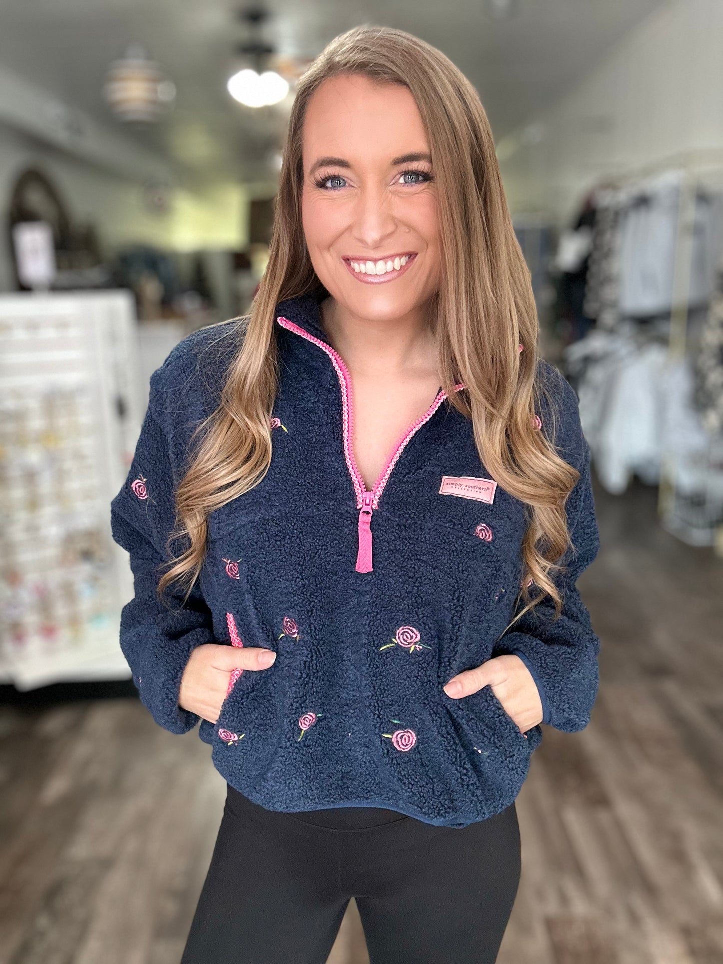 Taylor Flower Pullover - Simply Southern
