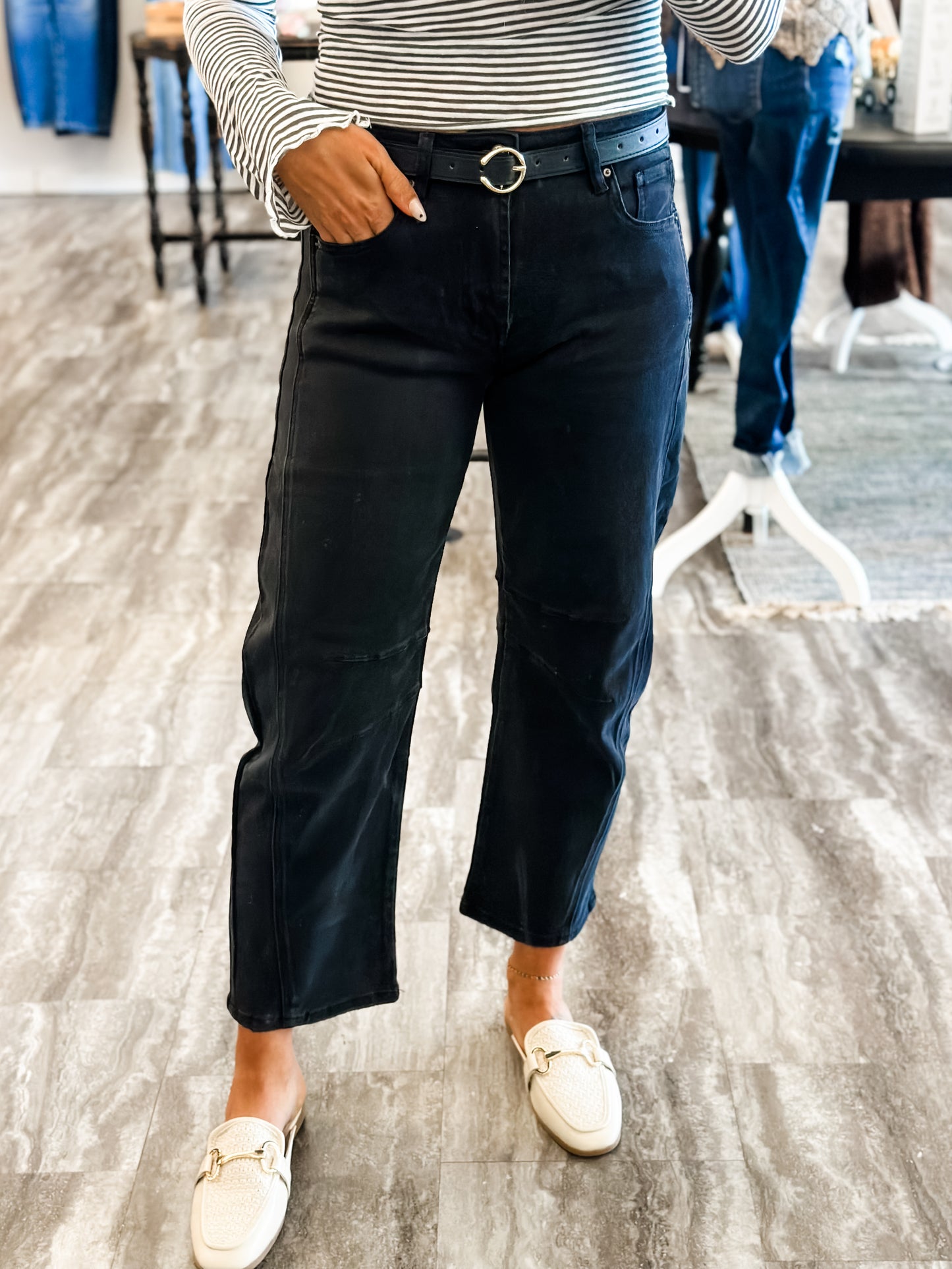 Caroline Barrel Denim (Black)
