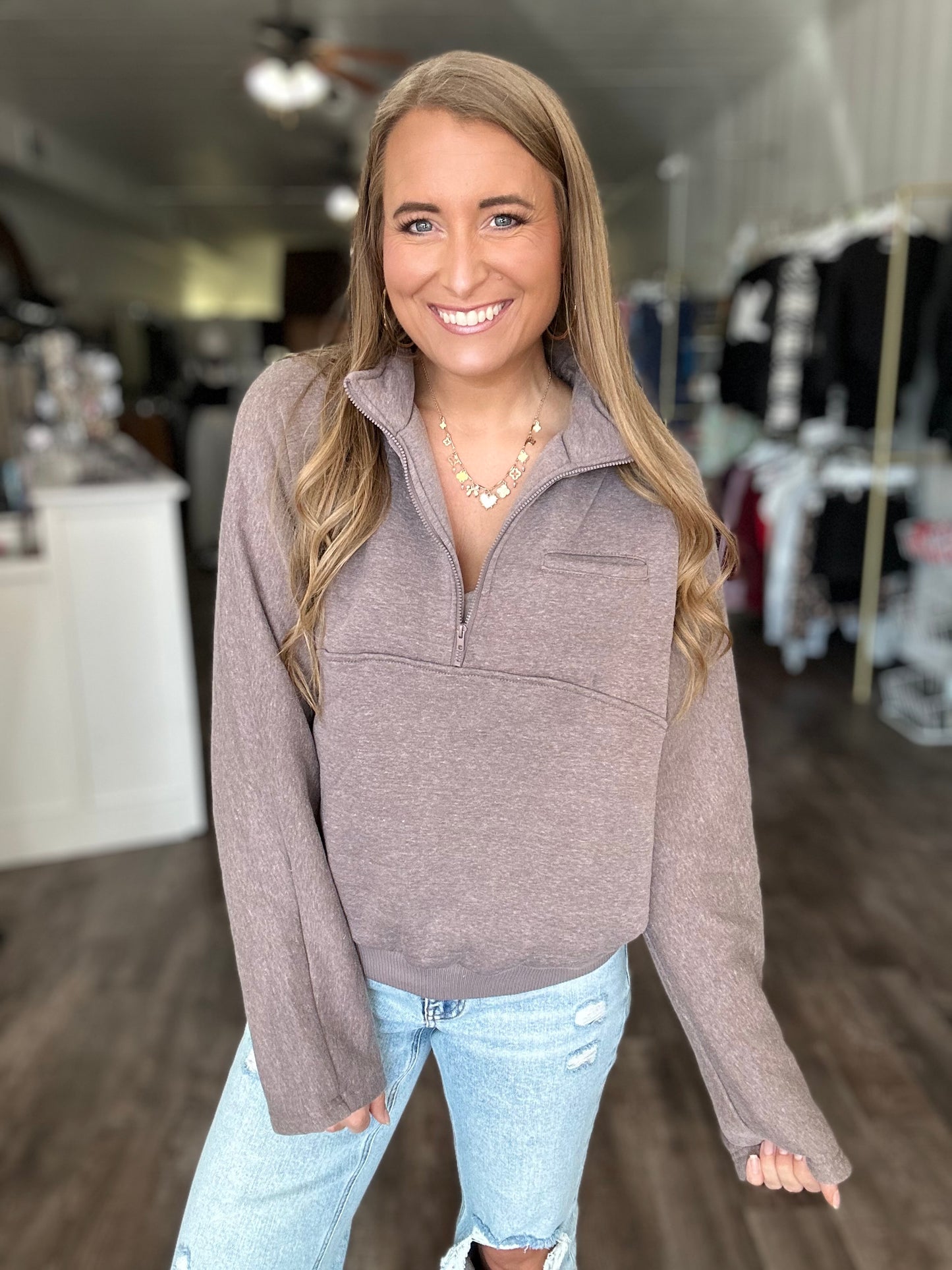 High Stakes Cozy Fleece Pullover