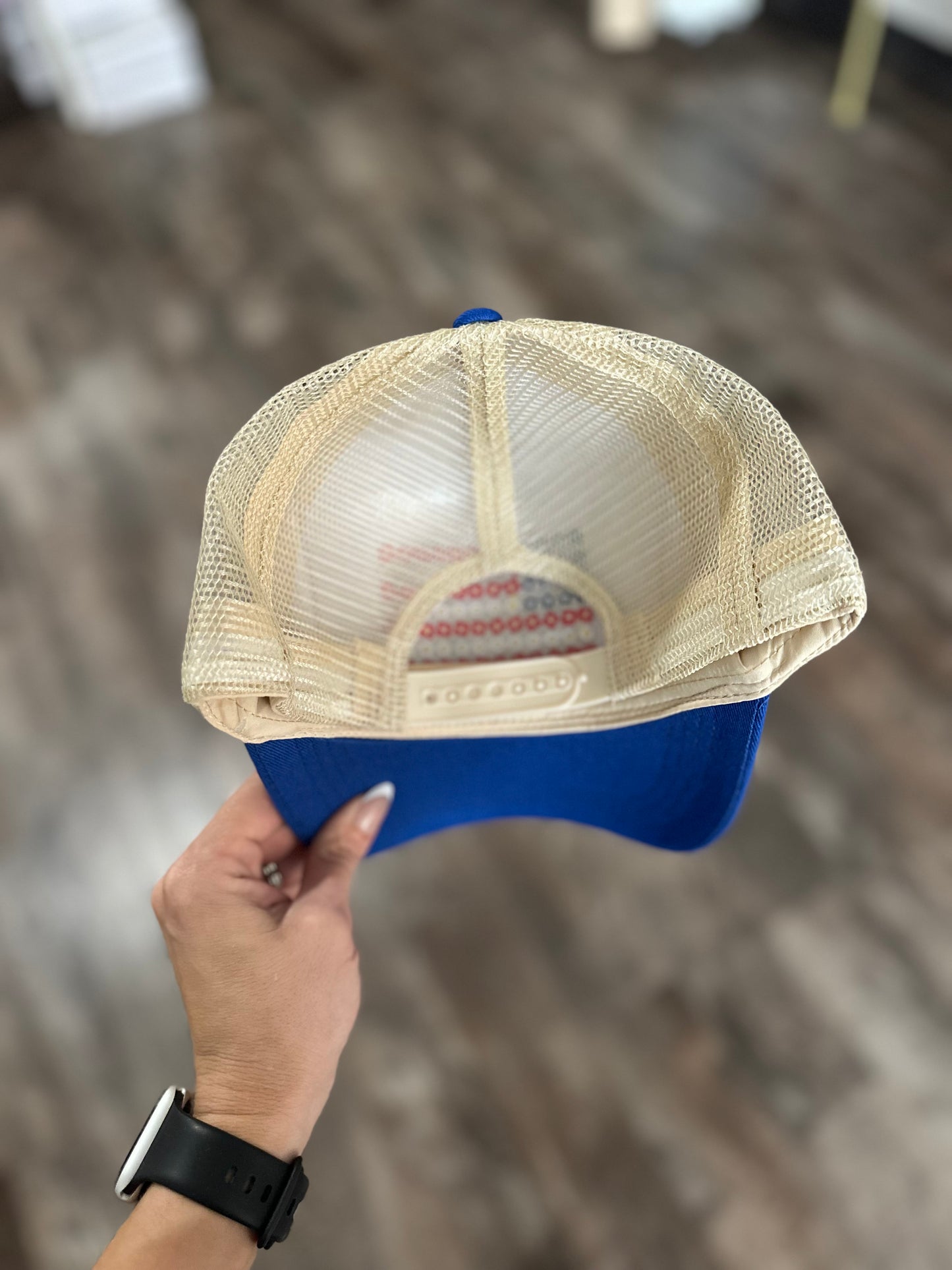 Embroidered Flag Hat (Blue)