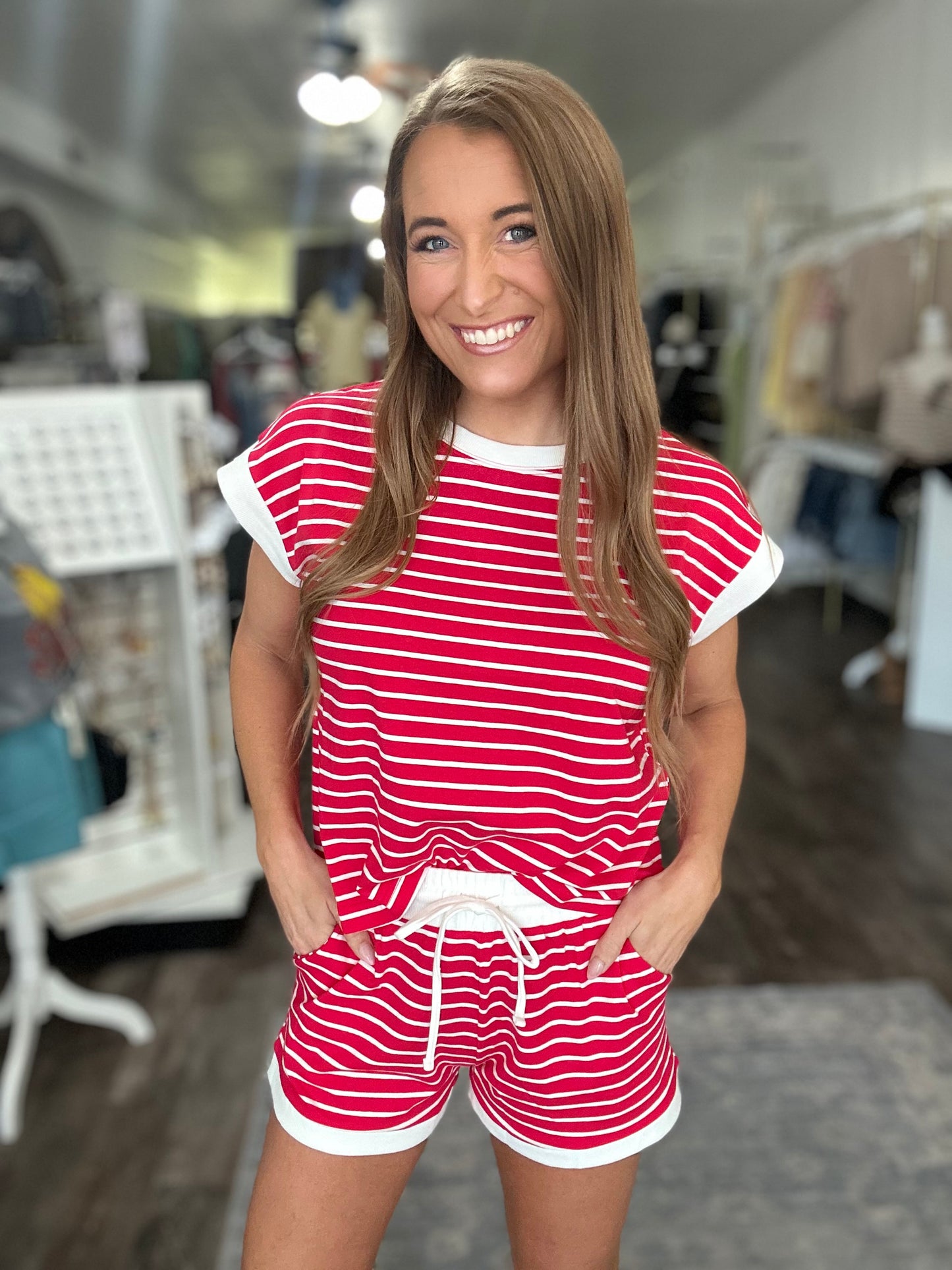 Sunny Days Ahead Striped Set (Red)