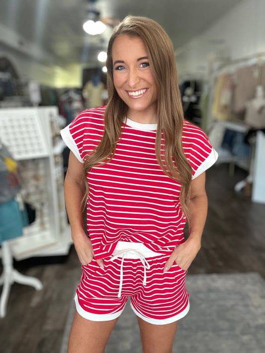 Sunny Days Ahead Striped Set (Red)