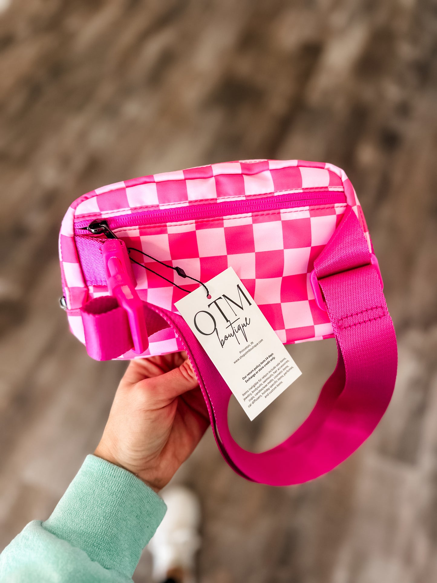 Classic Bum Bag - Pink Checkered