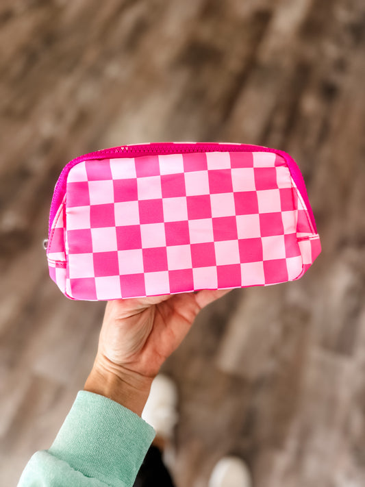Classic Bum Bag - Pink Checkered