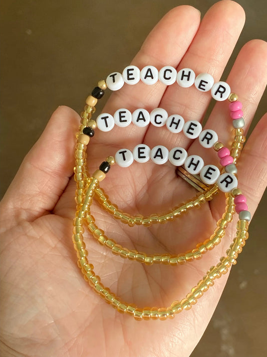 Teacher Beaded Friendship Bracelet