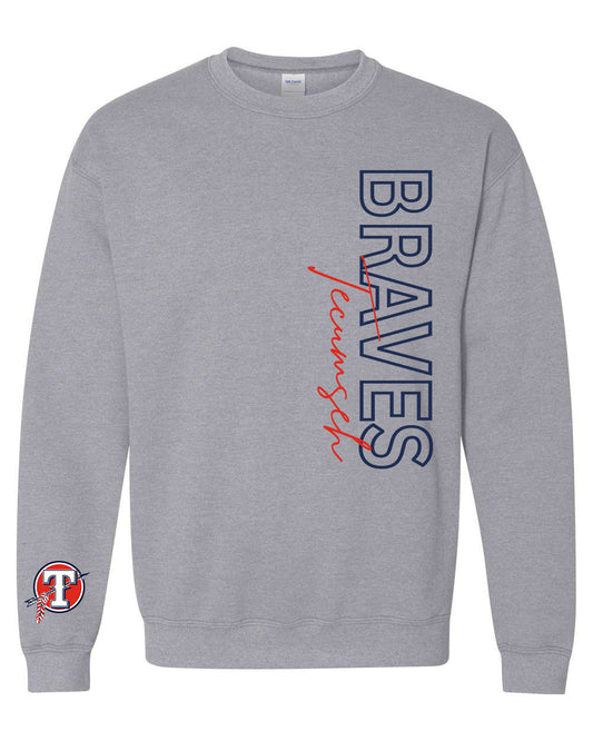 Preorder Tecumseh Braves Statement Long Sleeve/Crewneck (Grey)