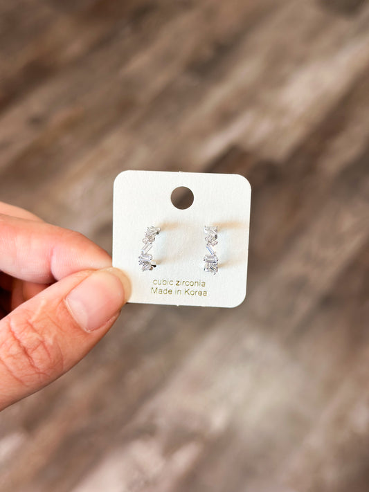 Mini Hoop Studs (Silver)