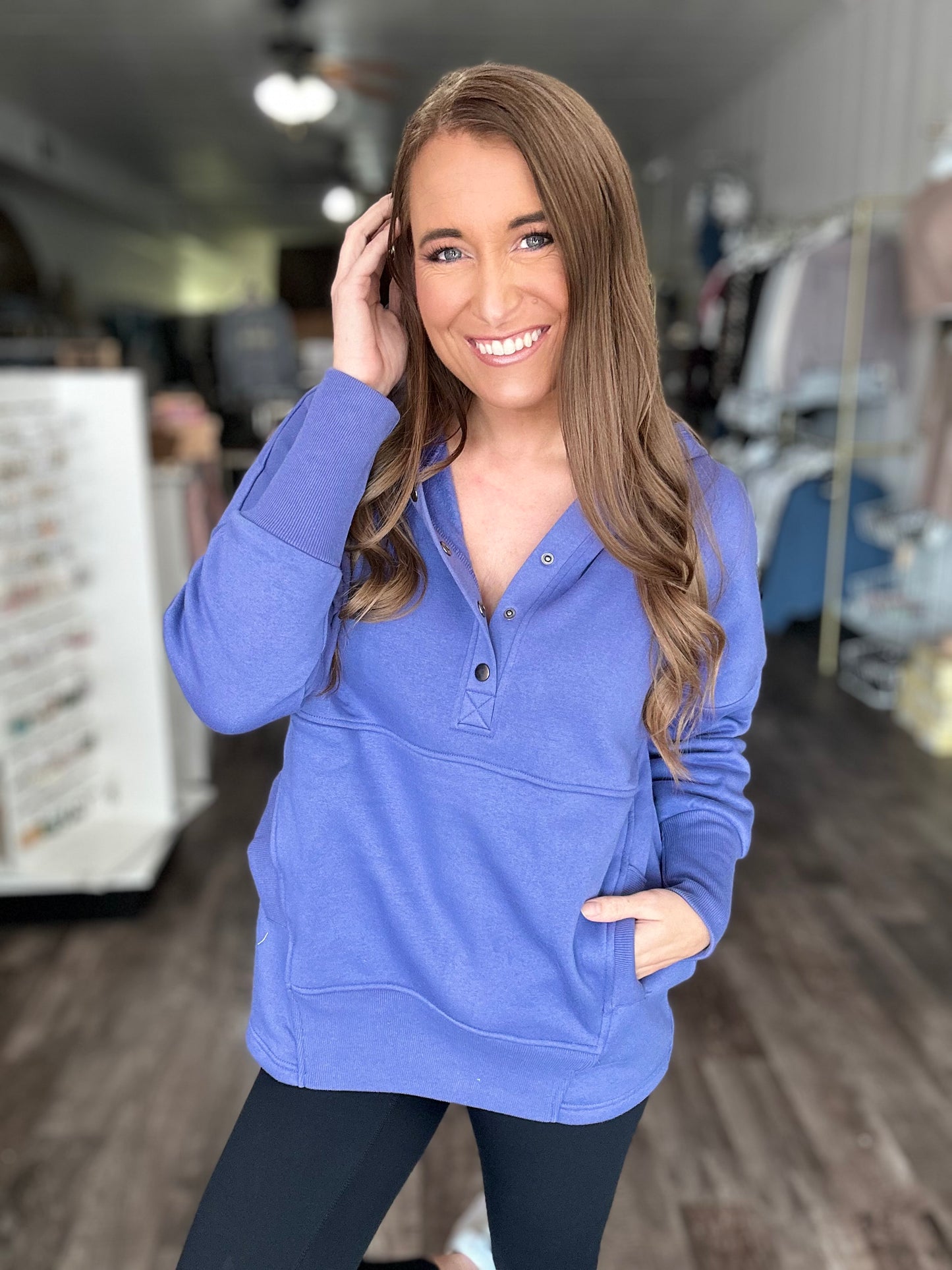 Sweet & Cozy Hooded Pullover (Periwinkle)