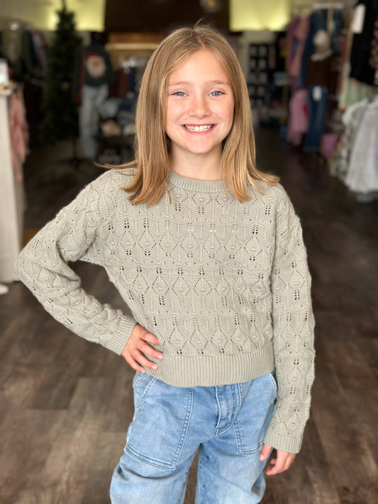Leila Wavy Knit Sweater (TWEEN)