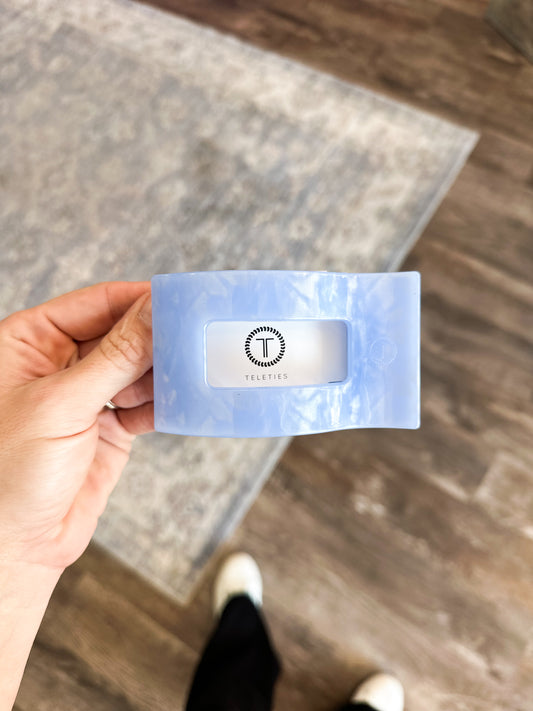 Blue Lagoon Flat Rectangle Clip - Medium