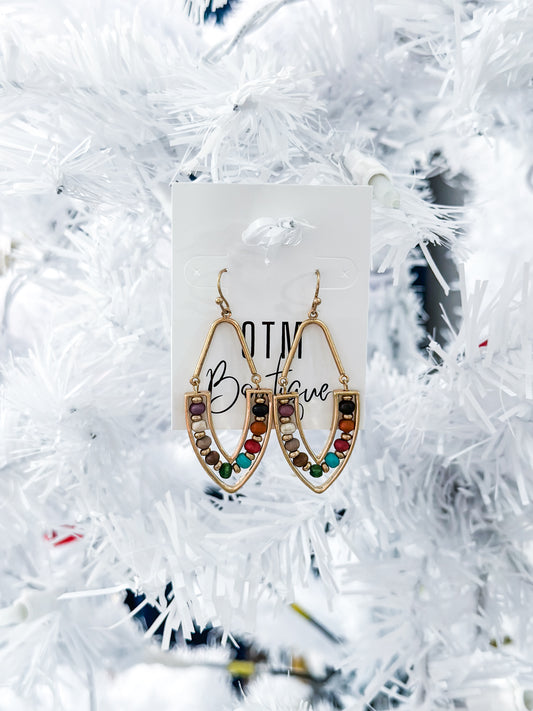 Beaded Earrings - Multicolor