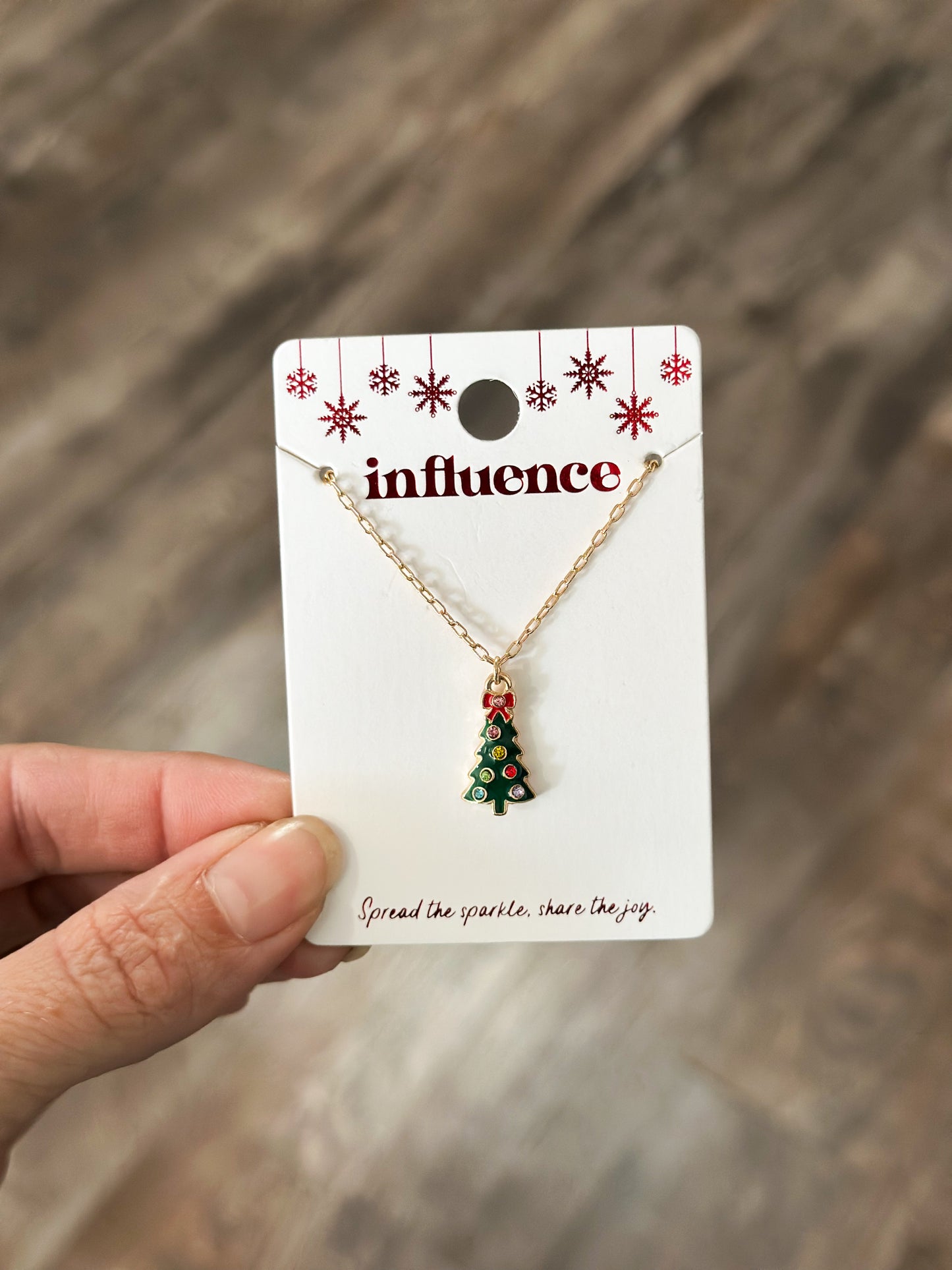 Multi-Colored Tree Necklace (Gold)