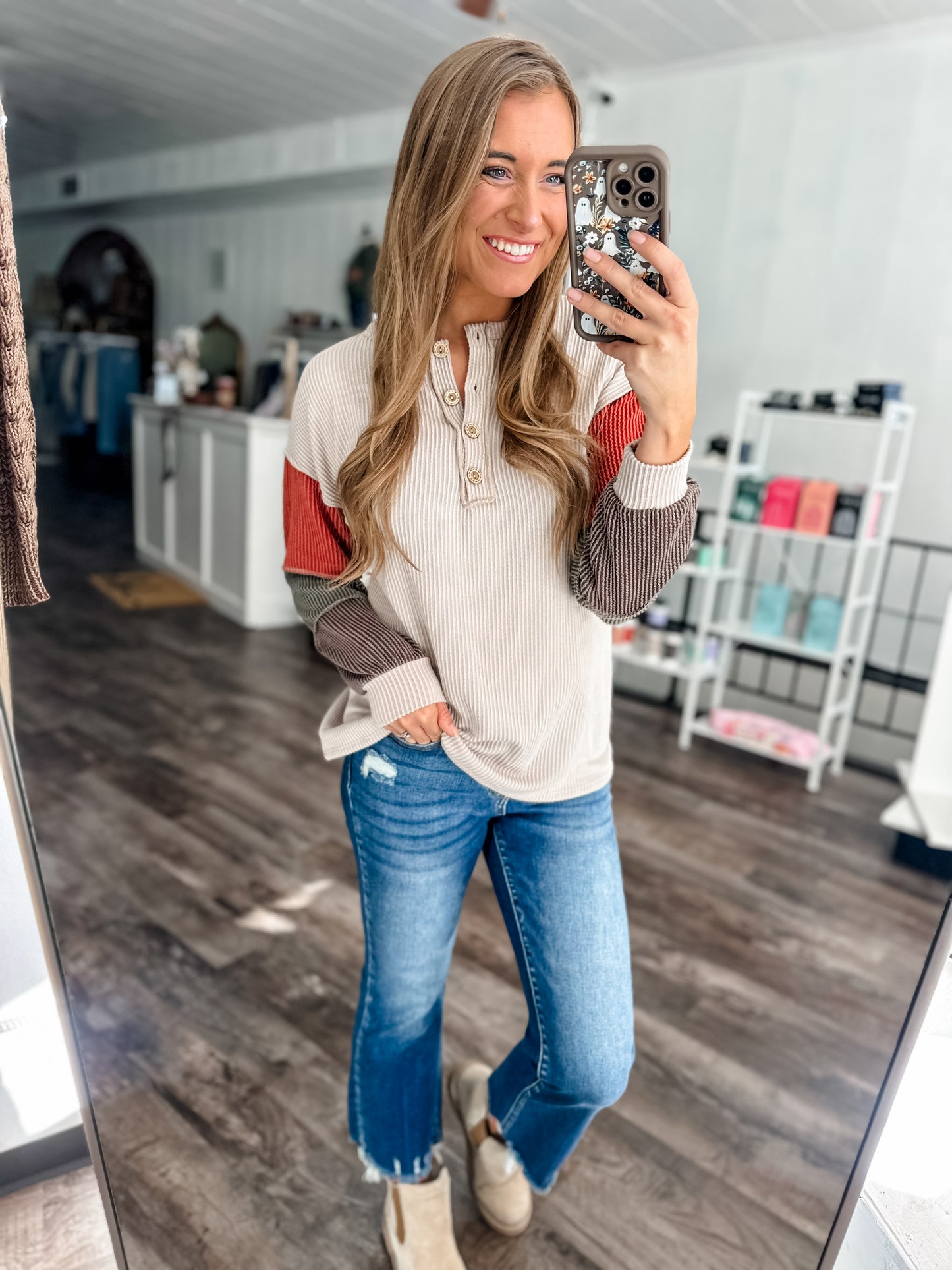 On Fall Time Ribbed Top