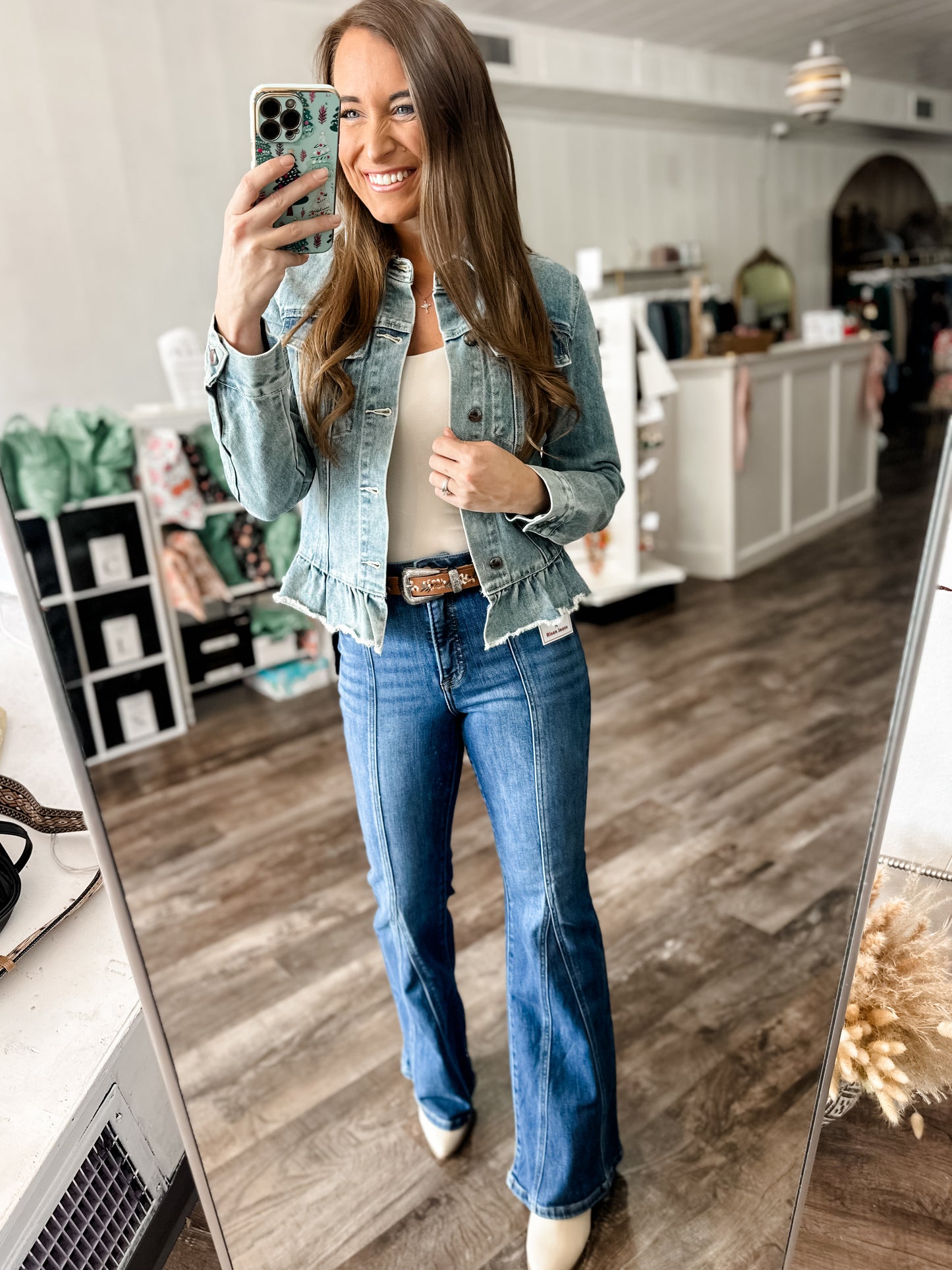 Julia Tummy Control Flare Front Seam Denim