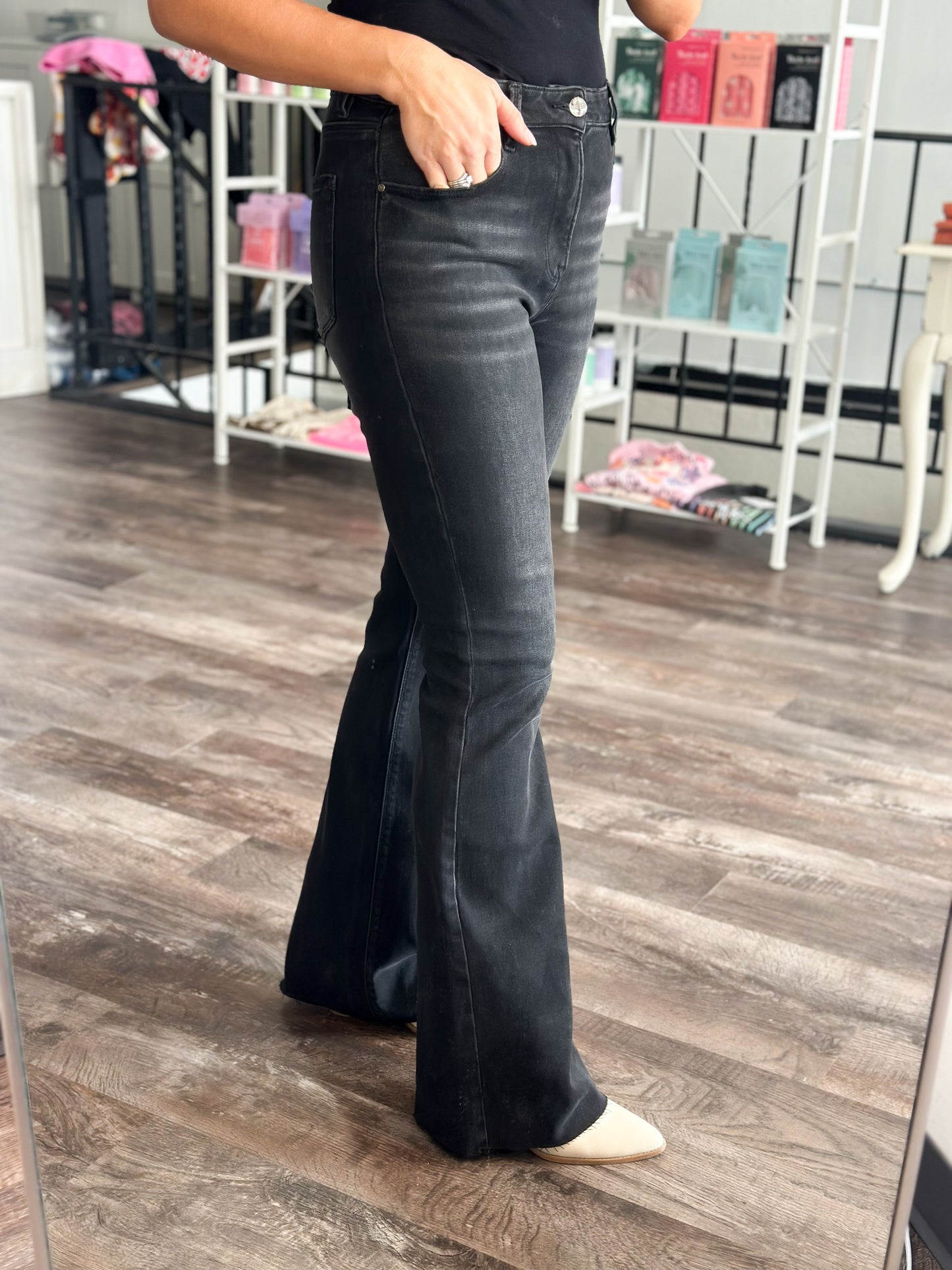 Frida High Rise Flare Denim