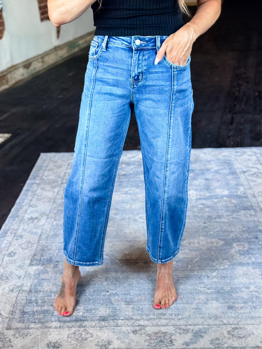 Ava Slouchy Cropped Barrel Jeans