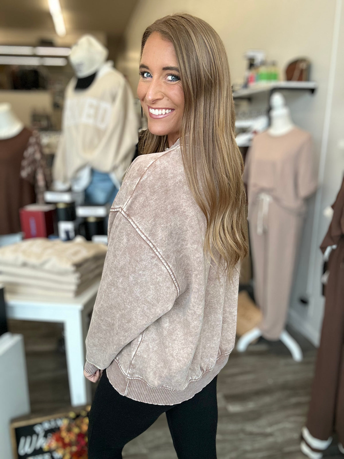Tali Fleece Pullover (Mocha)