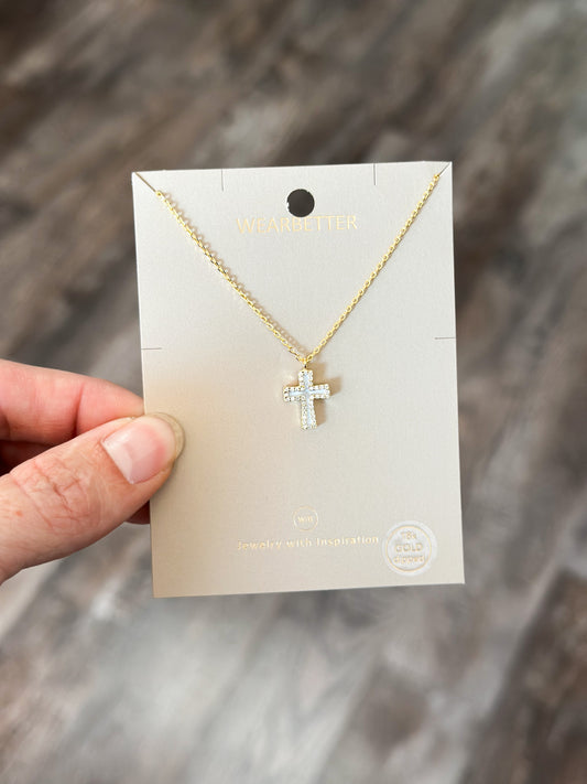 Enamel Cross Pendant Necklace