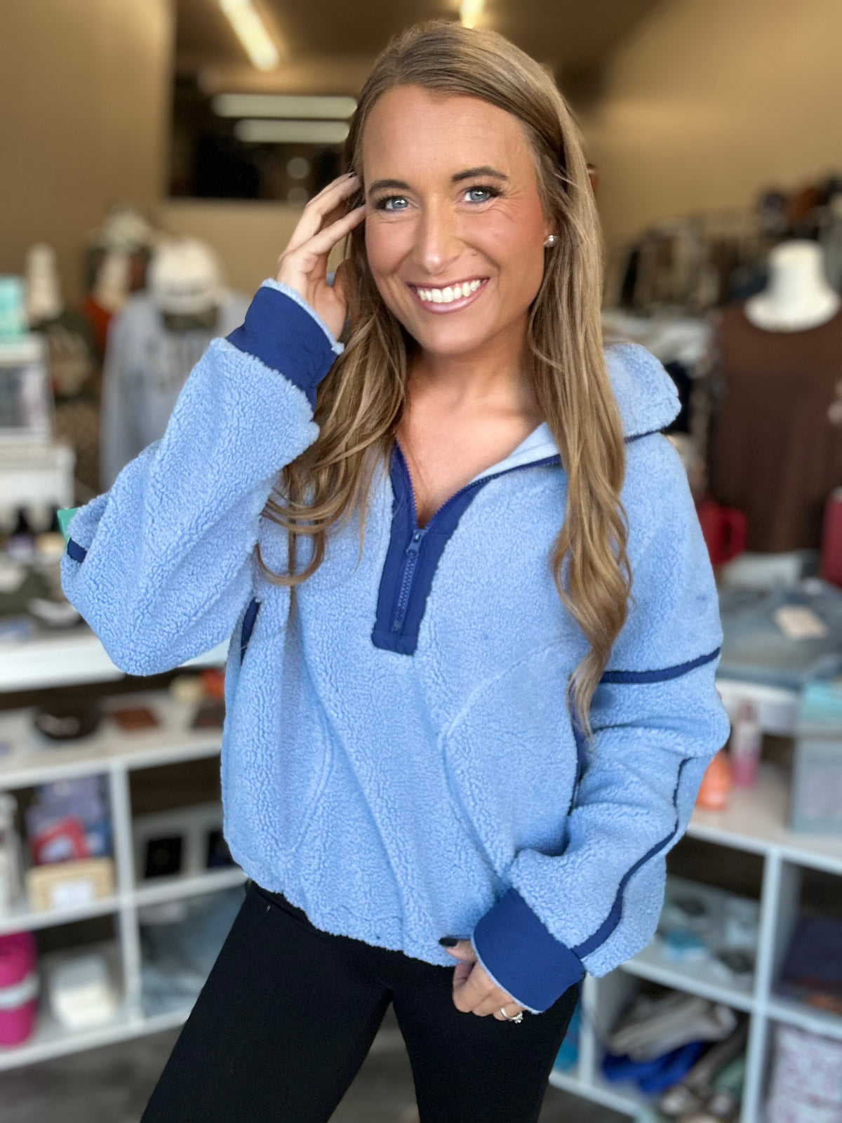 Jolie Fleece Pocket Pullover