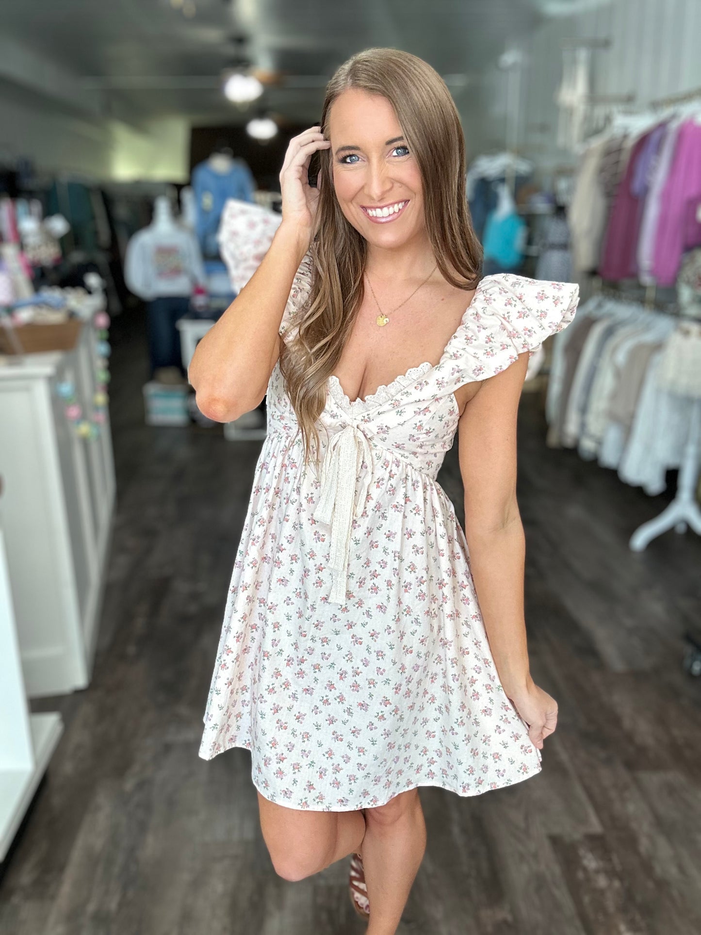 Hello Gorgeous Ditsy Floral Dress