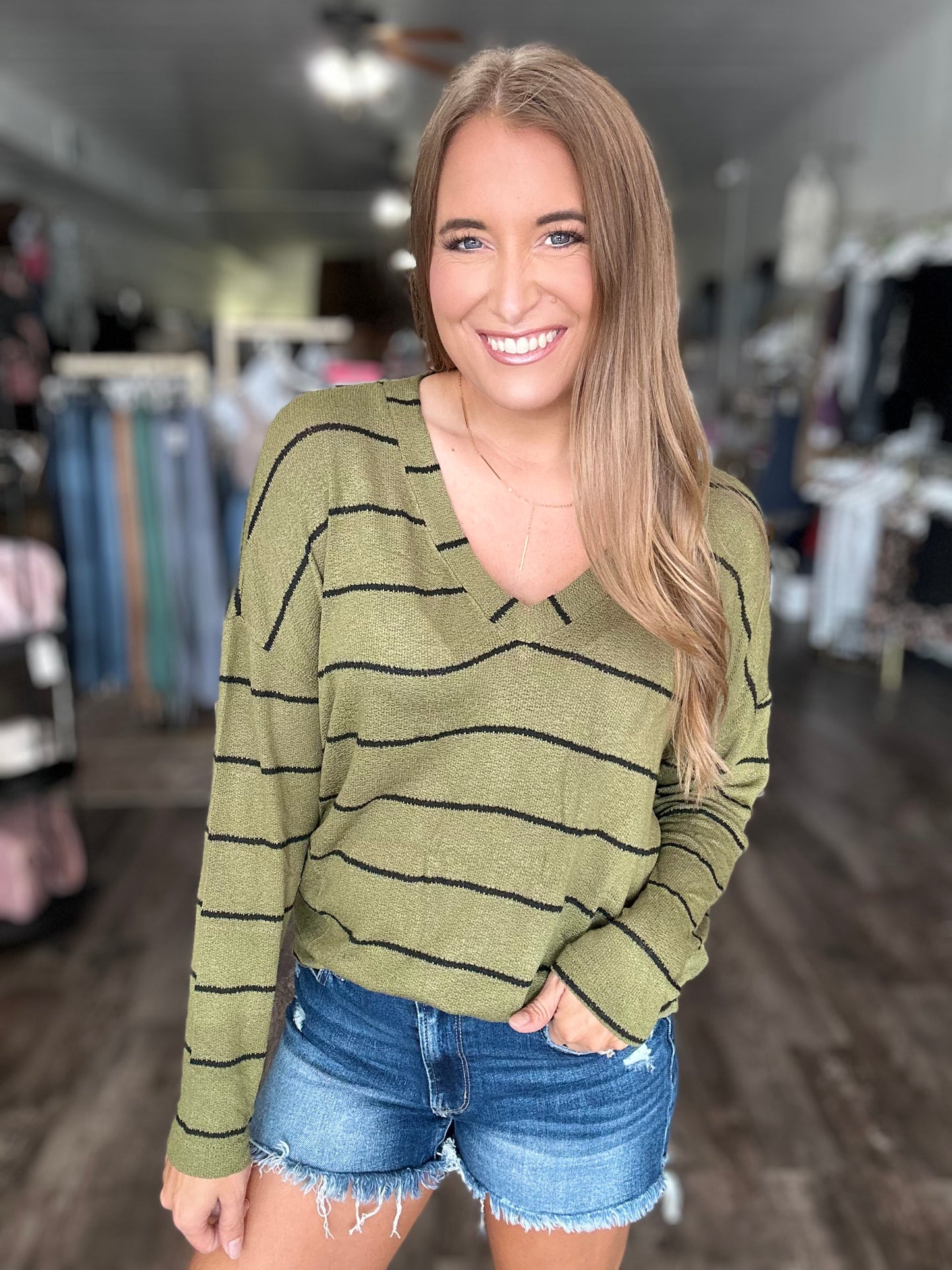 Make It On Your Own Striped Knit Top