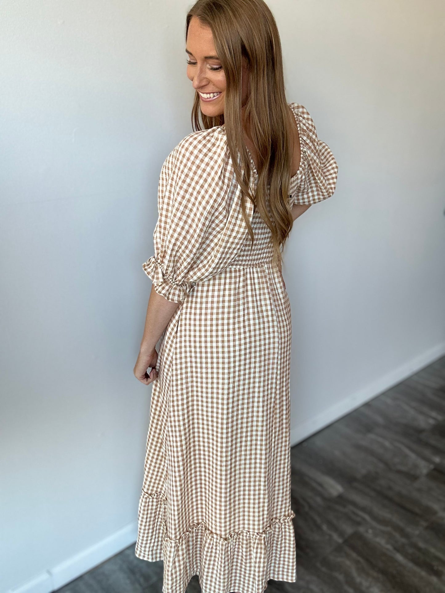In The Park Gingham Maxi Dress
