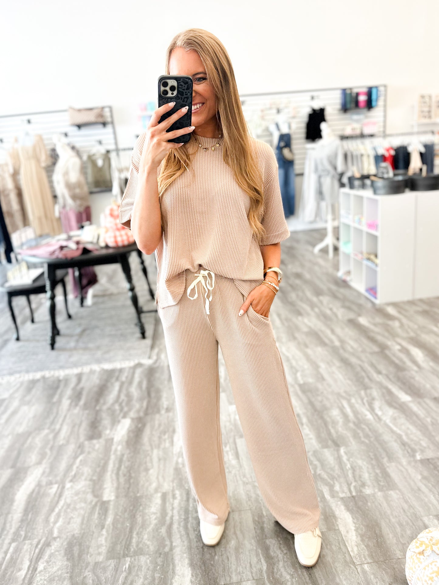 Feeling Good Ribbed Set (Mocha)