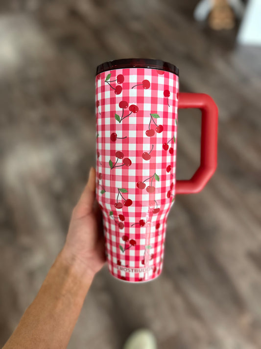 Cherry Gingham Thicc Buddy 40oz