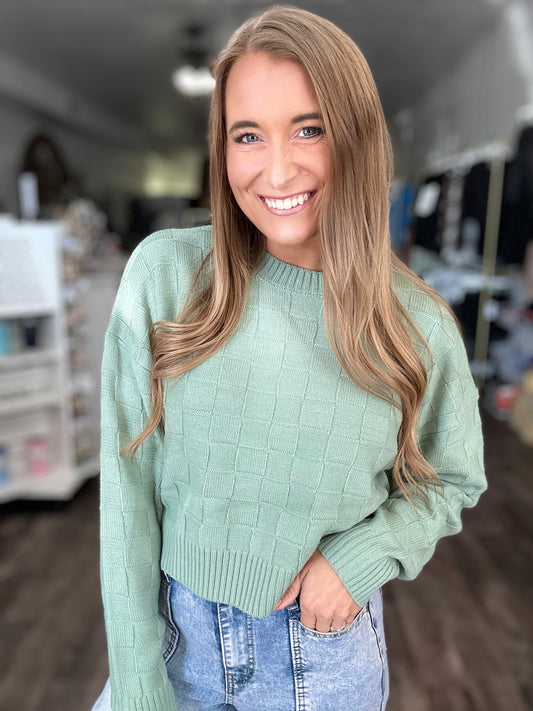 On Cloud Nine Cropped Sweater