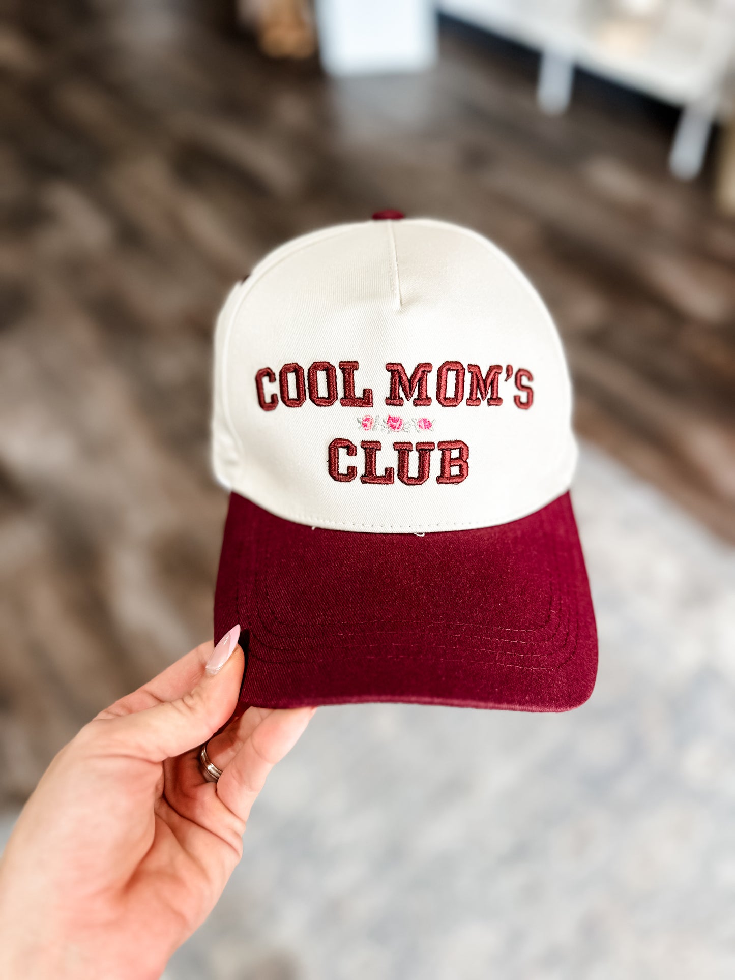 Cool Moms Club Hat (Burgundy)