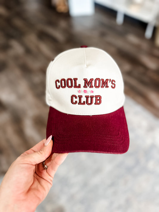 Cool Moms Club Hat (Burgundy)