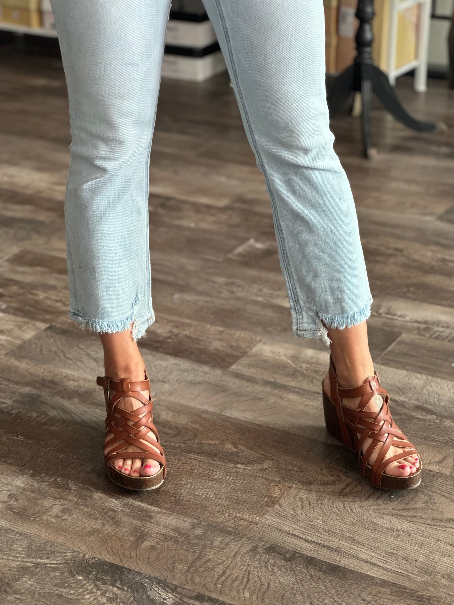 Abby High Rise Kick Flare Denim