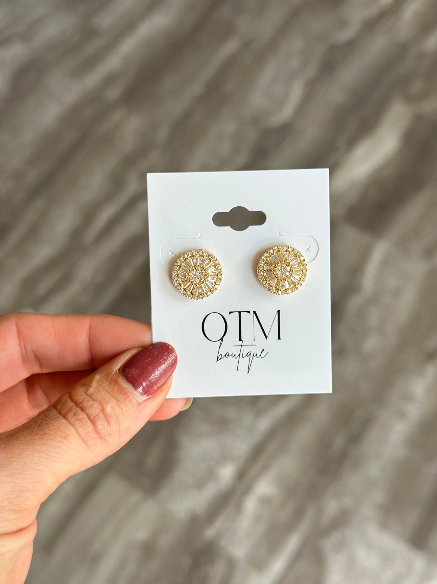 Vintage Glamour Gemstone Stud Earrings