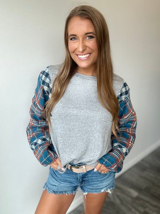 Need You More Plaid Top
