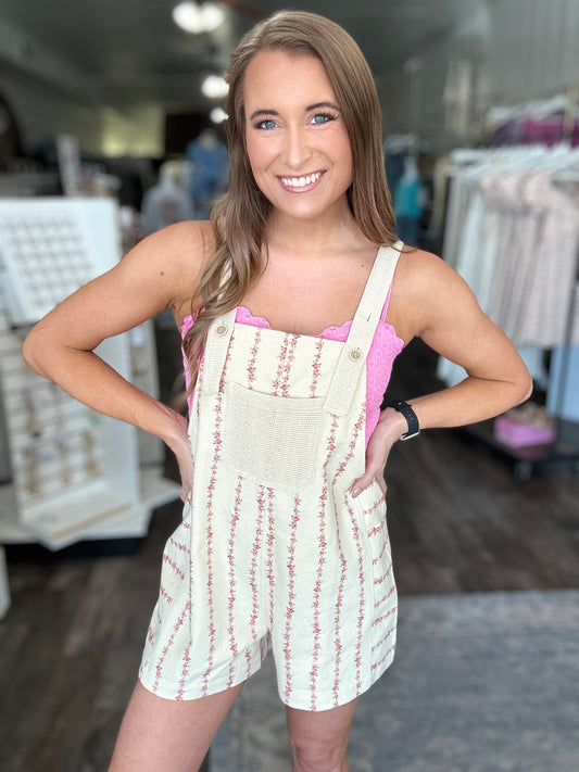 Forever Young Floral Overalls