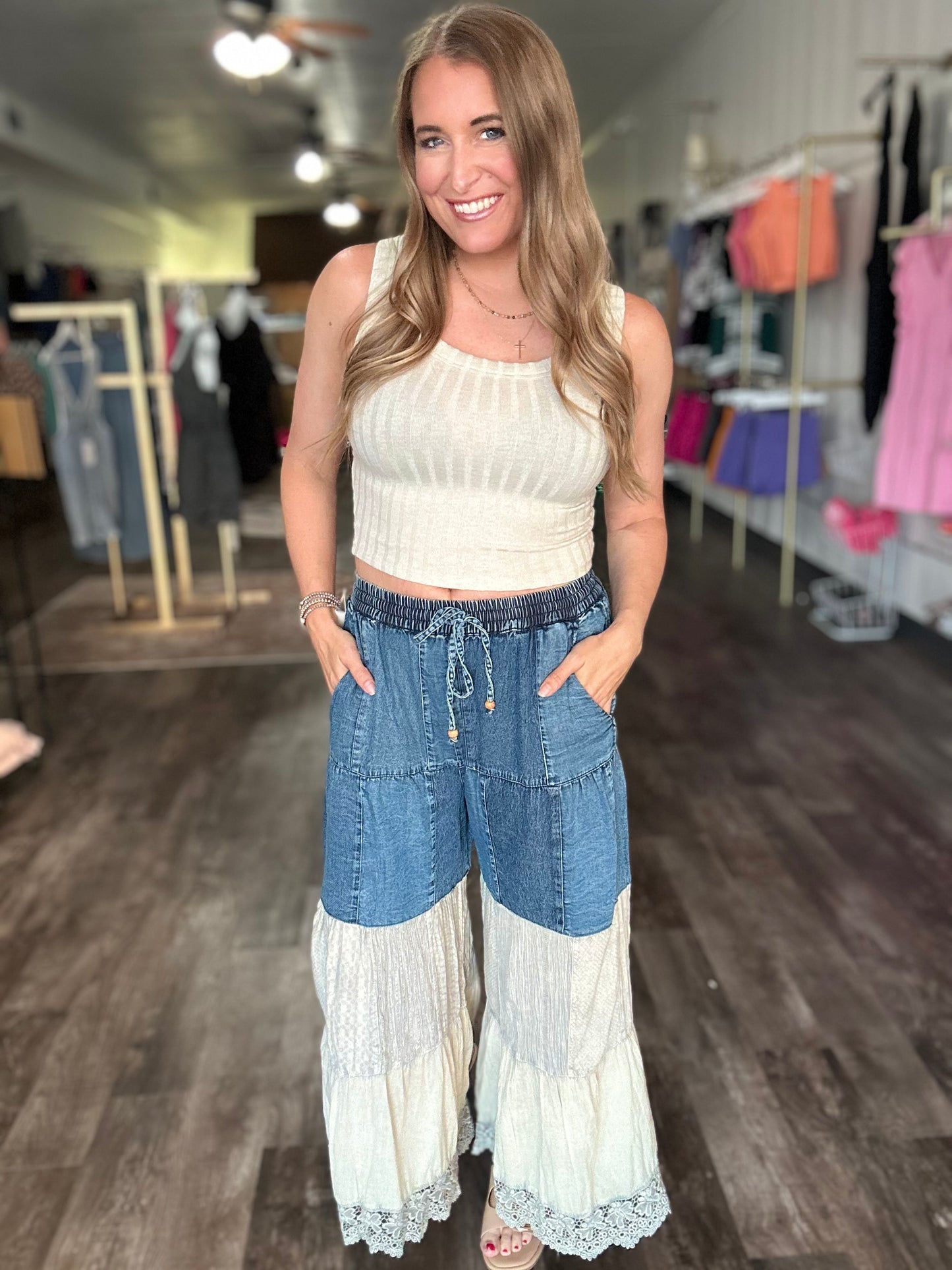 Catch Me Downtown Whimsy Denim Pants