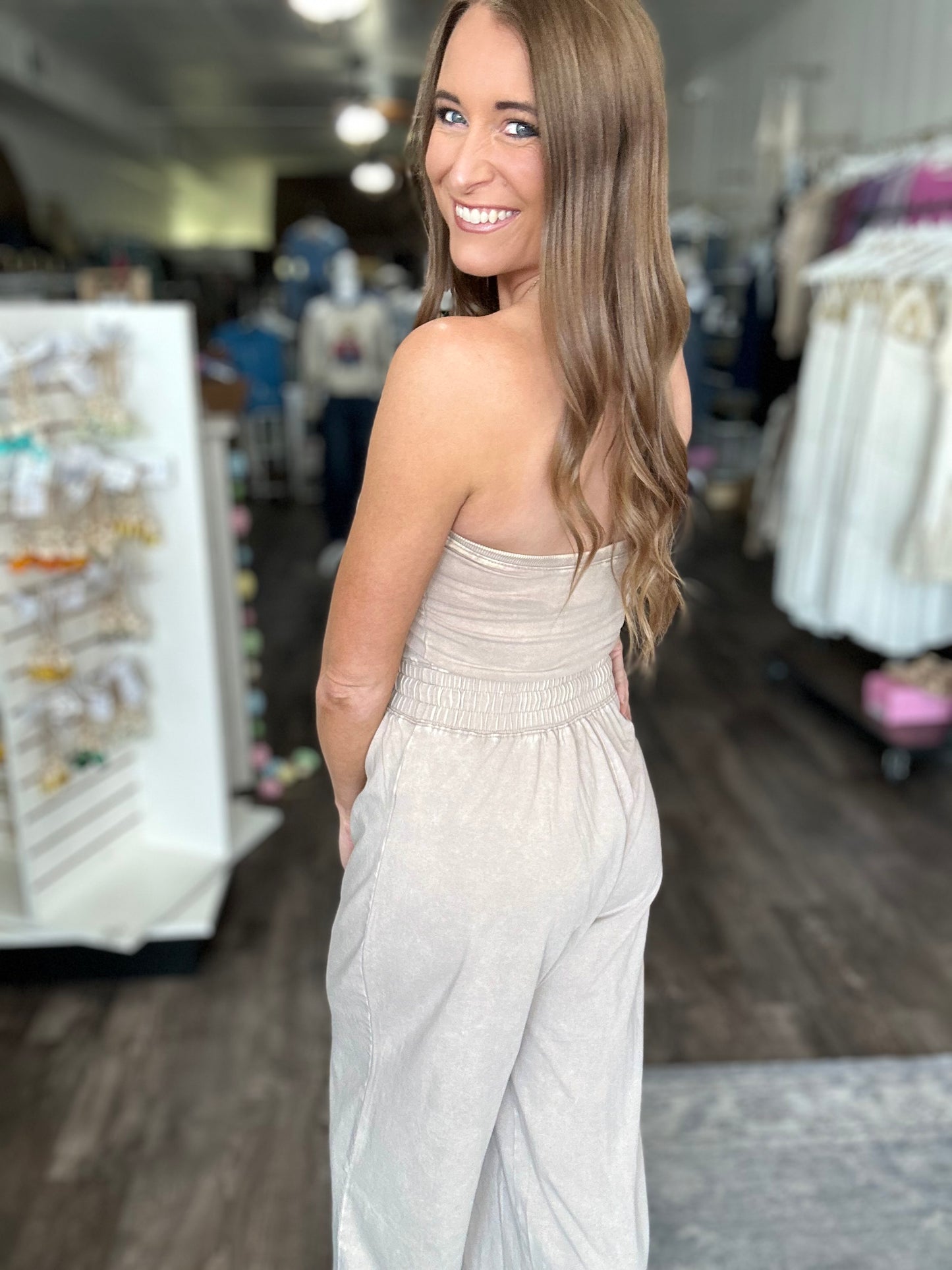 Hard to Love Strapless Jumpsuit