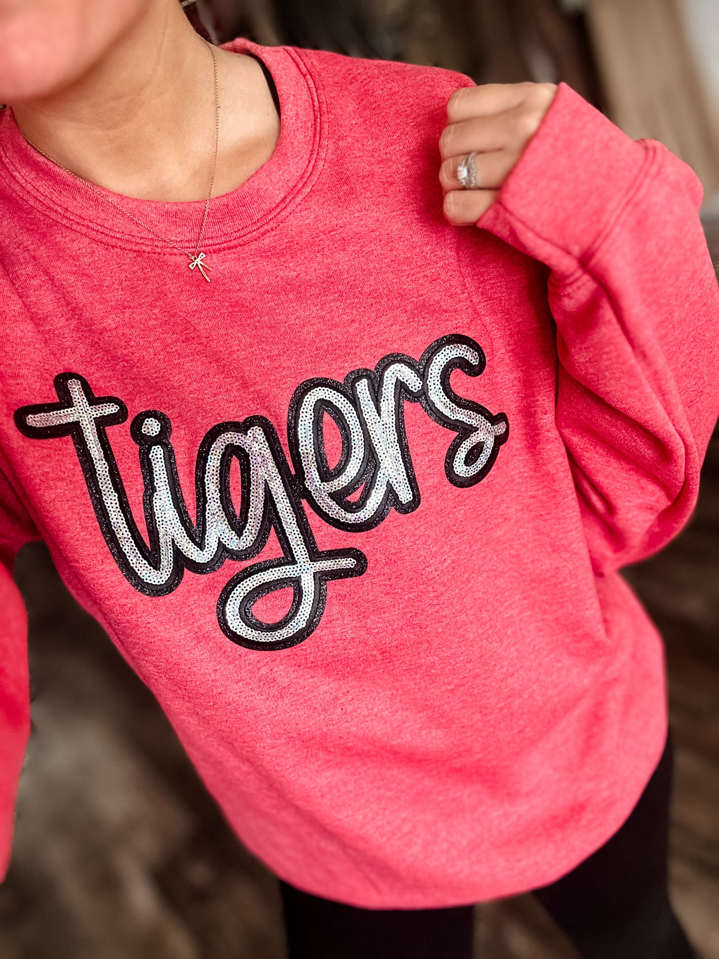 Sequins Tiger Crew