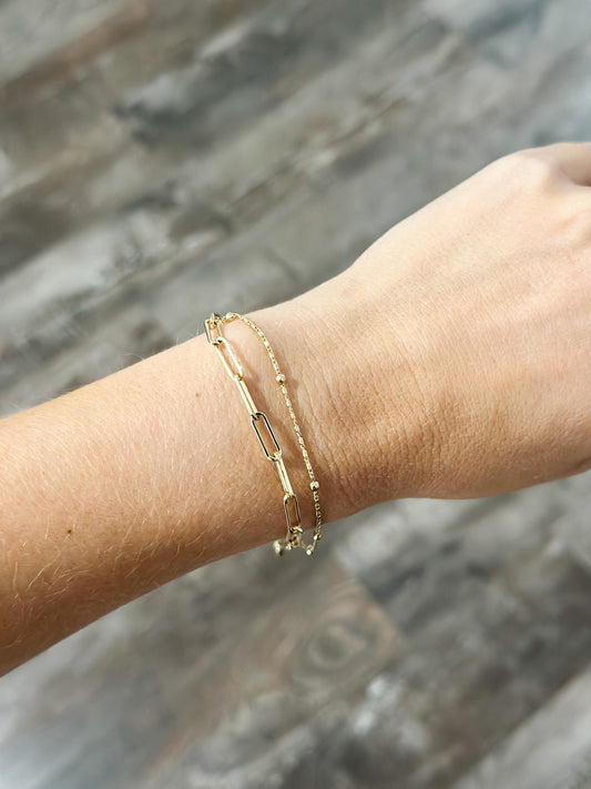 Dainty Chain Link Bracelet- Gold