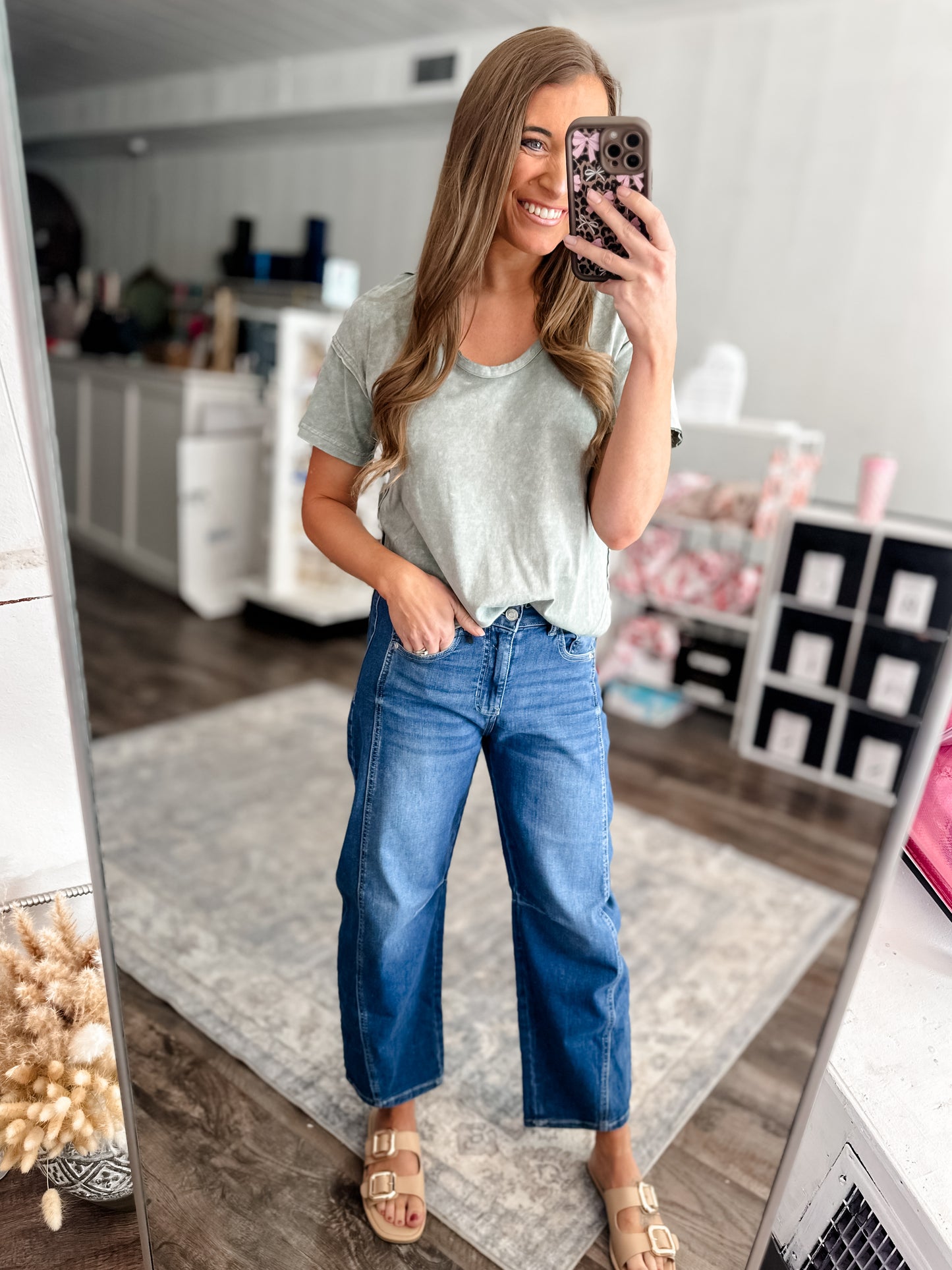Frankie Dark Barrel Jeans